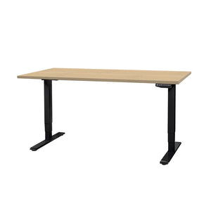Scrivania da ufficio regolabile in altezza CONTINI 1,6x0,80m acero naturale / struttura ET225E nero RAL 9005
