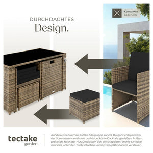 Rattan-Sitzgruppe Palermo natur
