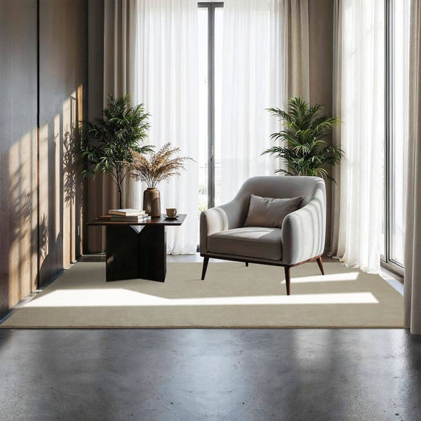Tapis à poils courts Soft Zone beige 120 x 170 cm 