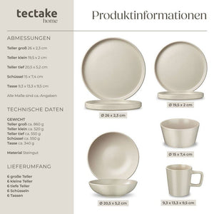 Küchenstarterset Una/Varese schwarz/taupe 45-tlg.