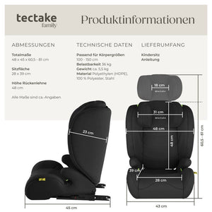 Autositz Levi schwarz