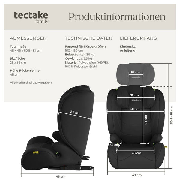 Autositz Levi schwarz