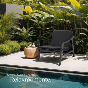 Rattan Stuhl Treviso schwarz