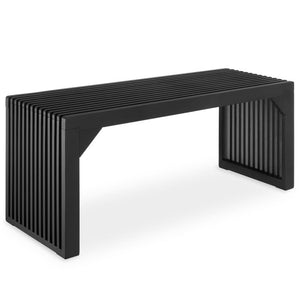 Sitzbank Ribb Lamellenoptik schwarz 104 x 35 x 43 cm