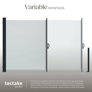 Seitenmarkise grau 300 x 160 cm