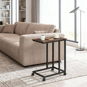 Luton side table, industrial style, dark wood, rustic 
