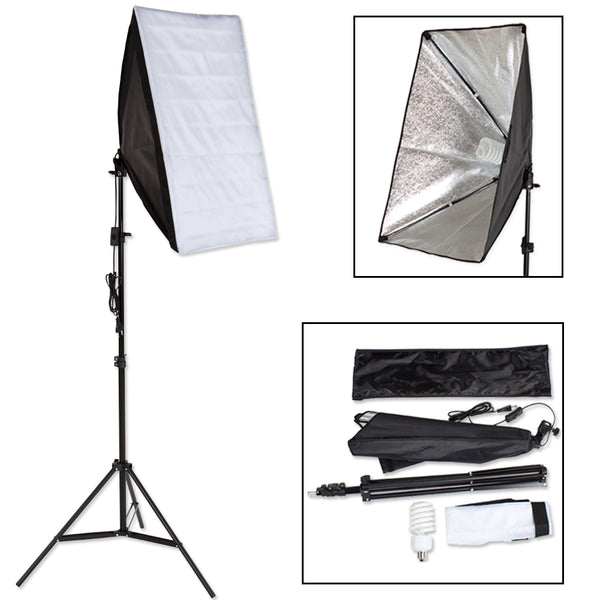 2 Sets Studioleuchte mit Softbox und Stativ