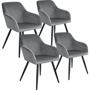 Stuhl Marilyn grau/schwarz 4er Set