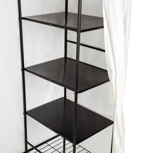 Metall-Garderobenschrank mit Vorhang