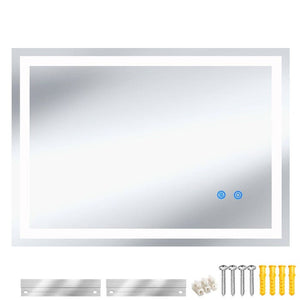Rechteckiger LED Badezimmerspiegel Clara 50 x 70 cm