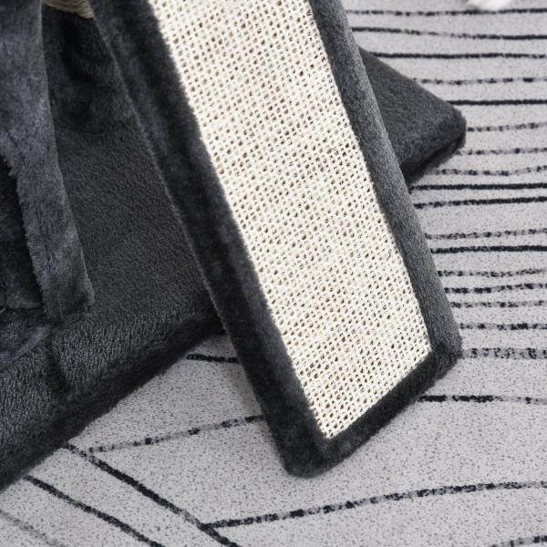 Kratzbaum Katzenkratzbaum mit Sisalsäulen Katzenbaum Dunkelgrau