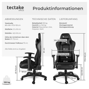 Premium Racing office chair Twink, black
