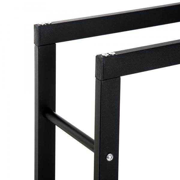 Kaminholzständer Kaminholzregal 100kg Stahl Schwarz