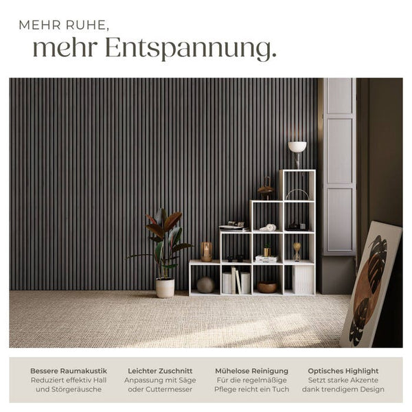 Akustikpaneele Sonic Wall Eiche schwarz 4er Set