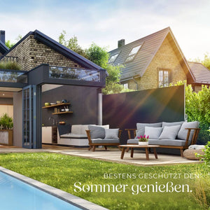 Aluminium Seitenmarkise schwarz 160 x 300 cm