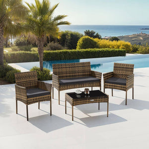 Rattan Gartenset Palese natur