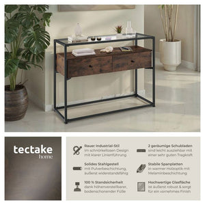 Konsolentisch Reading 101,5x41,5x80,5cm Industrial dunkelbraun