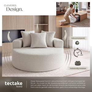 Relaxsessel Love Boneless Premiumschaumstoff Bouclé creme