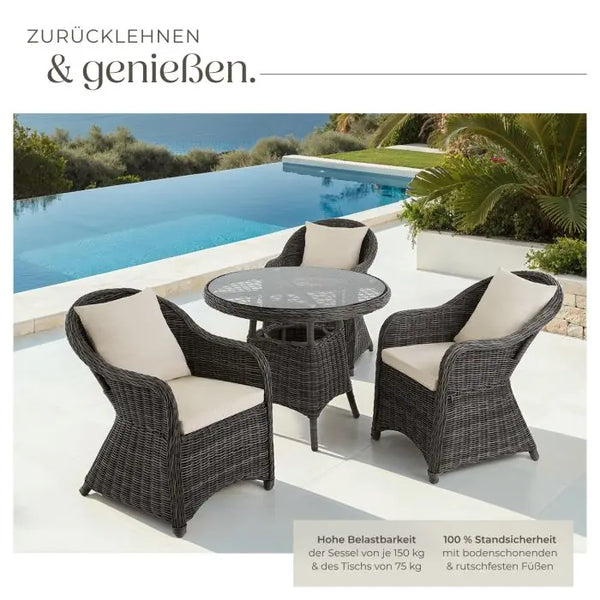 Aluminium Rattan Sitzgruppe Zürich