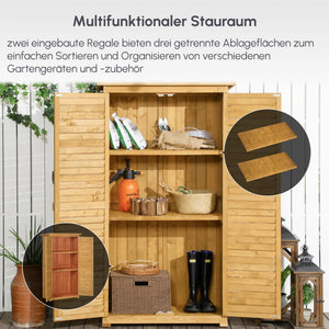 Gartenschrank Gerätehaus Gartenhaus Geräteschuppen Pultdach Natur