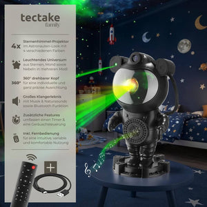 LED-Sternenhimmel-Projektor Astronaut schwarz