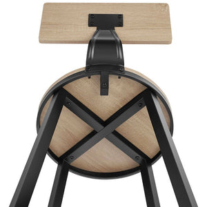 Set Barhocker Poole Industrial Holz hell, Eiche Sonoma 4er Set