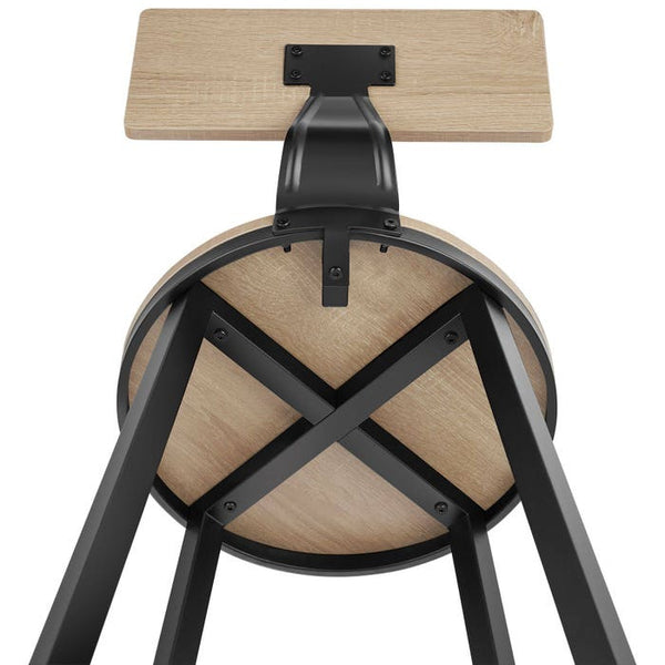 Set Barhocker Poole Industrial Holz hell, Eiche Sonoma 4er Set