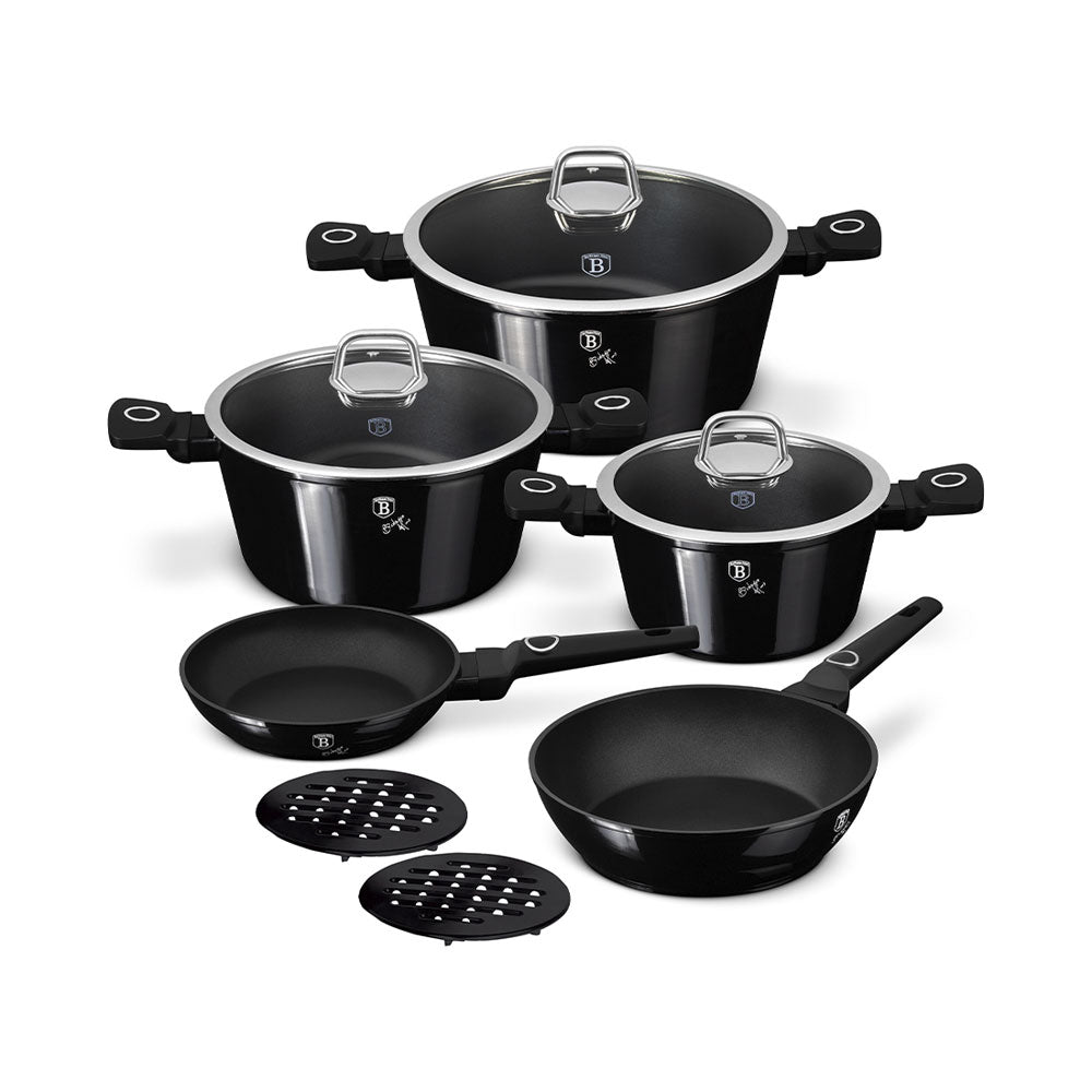 Berlinger Haus 10-teiliges Kochgeschirr-Set Black Vantage Collection