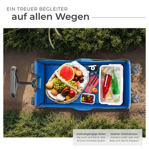 Faltbarer Bollerwagen max. 80kg blau