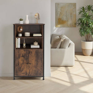 Highboard Doncaster Industrial Holz dunkel, rustikal
