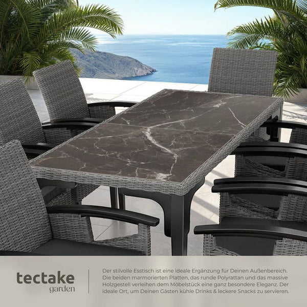 Rattan Tisch Foggia grau
