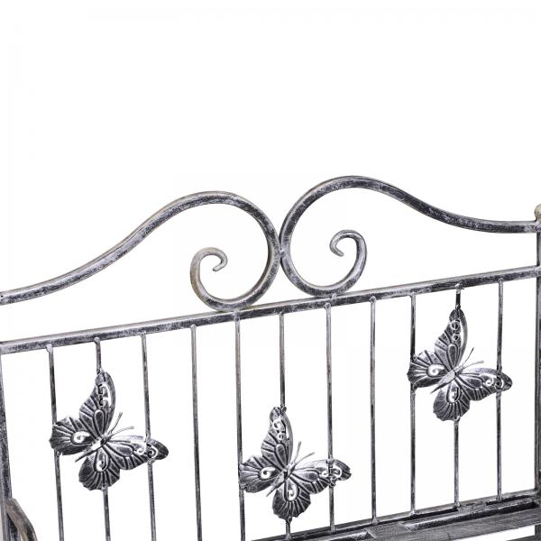 Pflanzregal Blumenregal 3 x Ebene Metall Klappbar Silbergrau