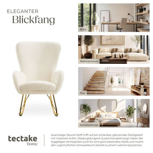Schaukelstuhl Swing creme/gold
