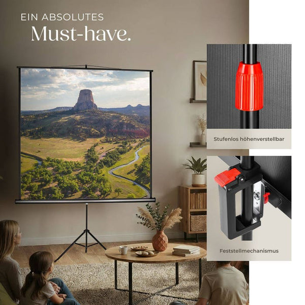 Beamer Leinwand Stativ 152 x 152 cm
