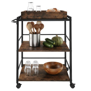 Servierwagen Worcester Industrial Holz dunkel, rustikal