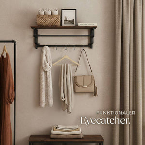 Hängegarderobe Westwood 66x30x27cm Industrial dunkelbraun