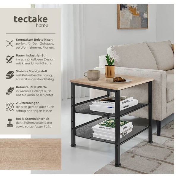 Beistelltisch Lincoln Industrial Holz hell, Eiche Sonoma