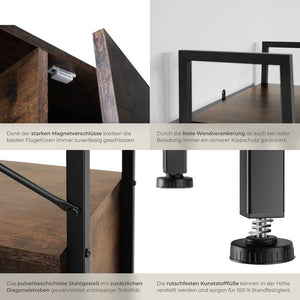 Leiterregal Brentwood Industrial Holz dunkel, rustikal