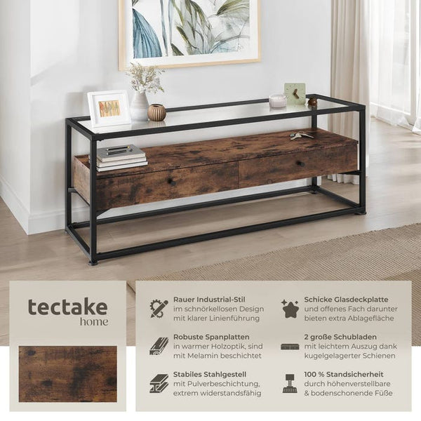 Lowboard Maidenhead 121,5x41,5x50,5cm Industrial dunkelbraun