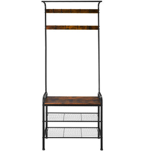 Armoire industrielle, marron foncé, 73,5 x 36 x 184 cm