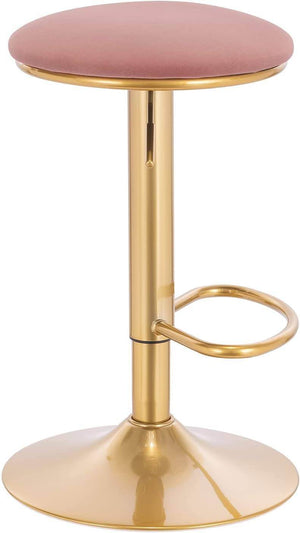 2er Set Barhocker Barstuhl mit Fußstütze höhenverstellbar Tresenhocker, Rosa