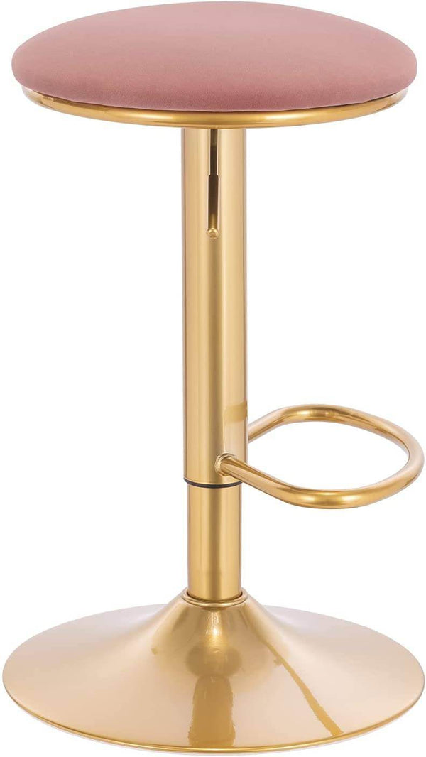 2er Set Barhocker Barstuhl mit Fußstütze höhenverstellbar Tresenhocker, Rosa