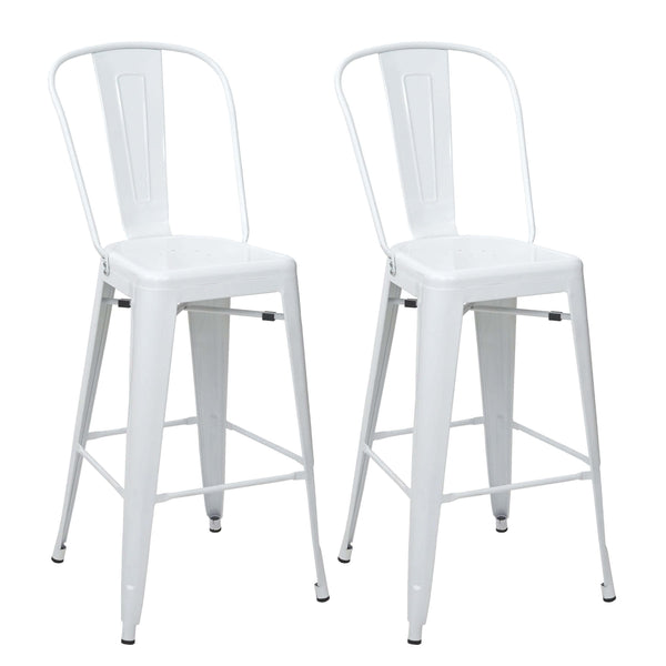 2er-Set Barhocker JAM-A73 Industriedesign weiss