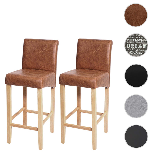 2er-Set Barhocker JAM-C33 Holz helle Beine