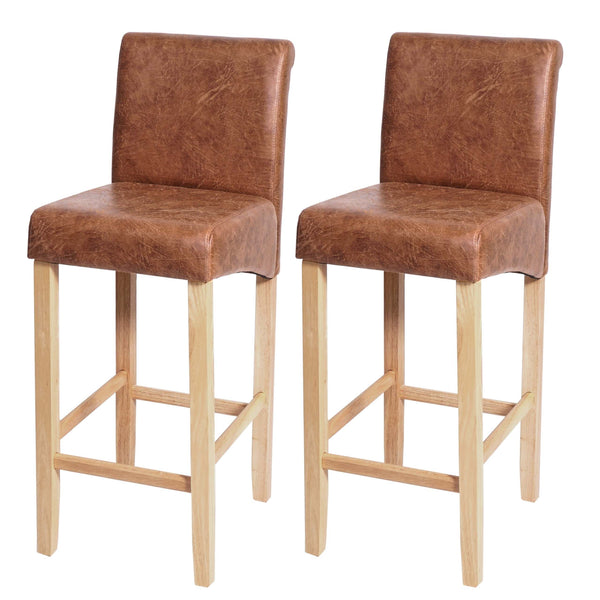 2er-Set Barhocker JAM-C33 Holz helle Beine