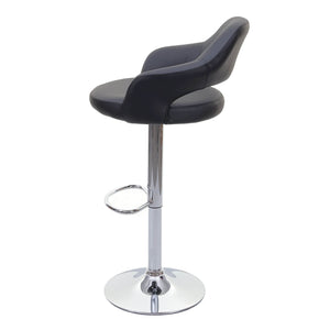 2er-Set Barhocker JAM-F16 Drehhocker mit Lehne grau-schwarz