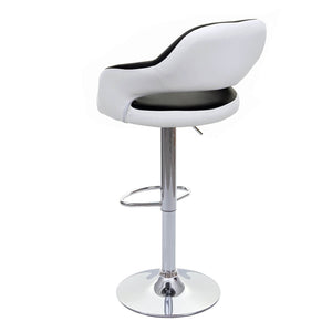 2er-Set Barhocker JAM-F16 Drehhocker mit Lehne schwarz-weiss