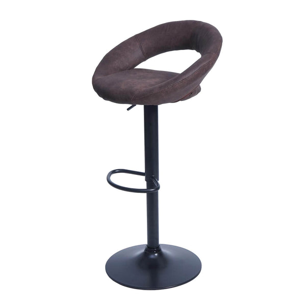 2er-Set Barhocker JAM-F46 Bistrohocker schwarz vintage dunkelbraun