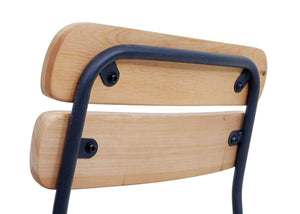 2er-Set Barhocker JAM-G71 Bistrostuhl Industrial Holz naturbraun