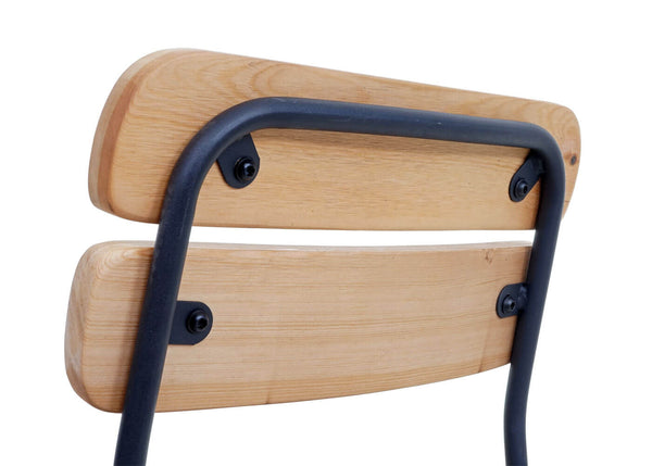 2er-Set Barhocker JAM-G71 Bistrostuhl Industrial Holz naturbraun